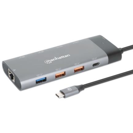 MANHATTAN - Docking Manhattan USB-C 10 Puertos 2xHDMI 5xUSB-A US