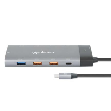 MANHATTAN - Docking Manhattan USB-C 10 Puertos 2xHDMI 5xUSB-A US