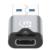 MANHATTAN - Adaptador USB-C V3.2 Gen1 AM-CH 5Gbps 3A Aluminio Gris Espacial/Negro