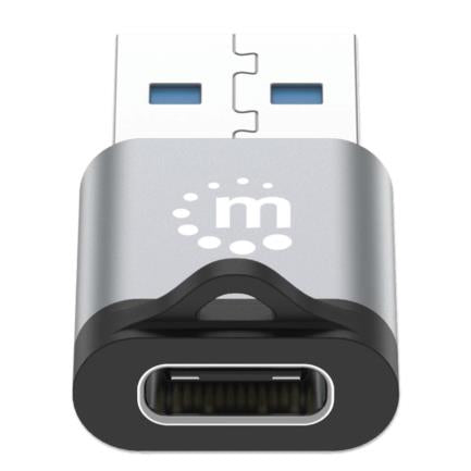 MANHATTAN - Adaptador USB-C V3.2 Gen1 AM-CH 5Gbps 3A Aluminio Gris Espacial/Negro