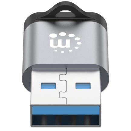 MANHATTAN - Adaptador USB-C V3.2 Gen1 AM-CH 5Gbps 3A Aluminio Gris Espacial/Negro