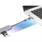 MANHATTAN - Adaptador USB-C V3.2 Gen1 AM-CH 5Gbps 3A Aluminio Gris Espacial/Negro