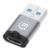 MANHATTAN - Adaptador USB-C V3.2 Gen1 AM-CH 5Gbps 3A Aluminio Gris Espacial/Negro