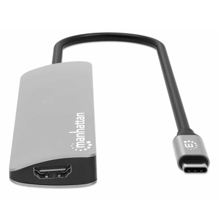 MANHATTAN - Docking USB-C Manhattan 7 puertos HDMI 2xUSB-A USB-C Datos PD Lector