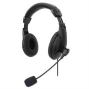 MANHATTAN - Audífonos Manhattan Estéreo USB Micrófono Ajustable Control Integrado Color Negro
