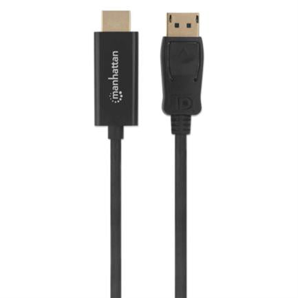MANHATTAN - Cable Manhattan DisplayPort/HDMI M-M 1080p1m Color Negro