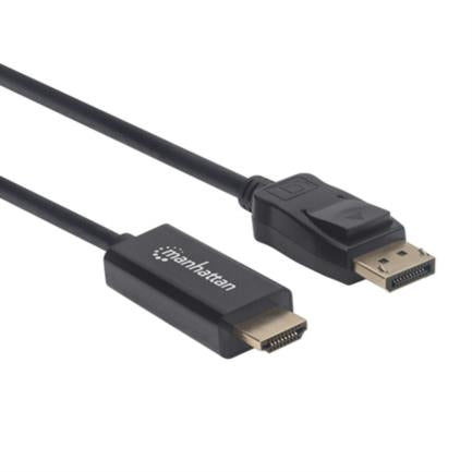 MANHATTAN - Cable Manhattan DisplayPort/HDMI M-M 1080p3m Color Negro
