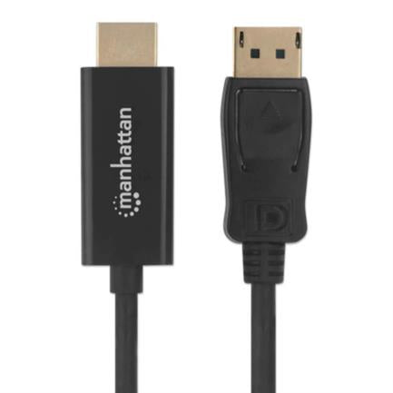 MANHATTAN - Cable Manhattan DisplayPort/HDMI M-M 1080p3m Color Negro