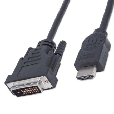 MANHATTAN - Cable Manhattan para Monitor HDMI/DVI-D M-M1.8m Color Negro