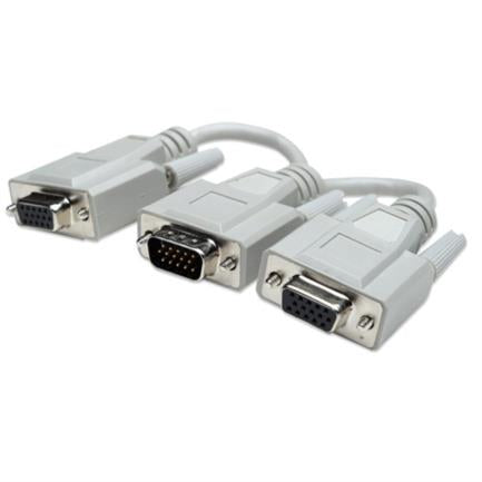 MANHATTAN - Cable Y Manhattan VGA Monitor HD15(2) 15cm Color Blanco