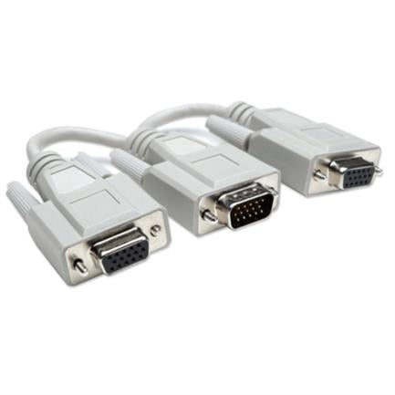 MANHATTAN - Cable Y Manhattan VGA Monitor HD15(2) 15cm Color Blanco