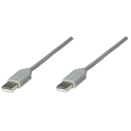 MANHATTAN - Cable Manhattan USB A-A 1.8m Color Gris