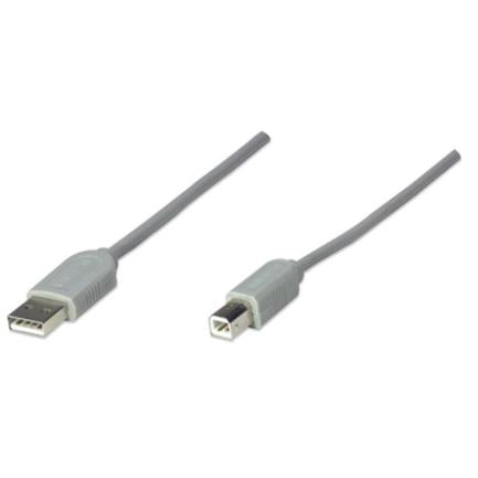 MANHATTAN - Cable Manhattan USB A-B 3m Color Gris