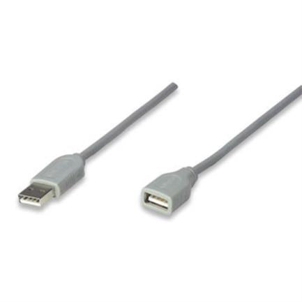 MANHATTAN - Cable Manhattan USB A-A Extensión 1.8m Color Gris