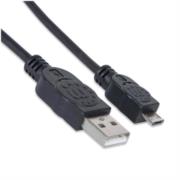 MANHATTAN - Cable Manhattan USB Micro-B Alta Velocidad PVC 1.8m Color Negro