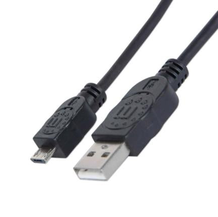 MANHATTAN - Cable Manhattan USB Micro-B Alta Velocidad PVC 1.8m Color Negro