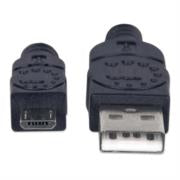 MANHATTAN - Cable Manhattan USB Micro-B Alta Velocidad PVC 1.8m Color Negro