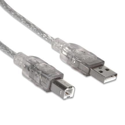 MANHATTAN - Cable Manhattan USB B Alta Velocidad 2.0 A-B1.8m Color Plata