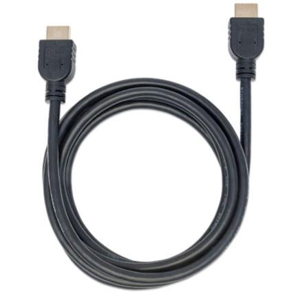 MANHATTAN - Cable Manhattan HDMI Alta Velocidad con Ethernet Blindado 2m Color Negro
