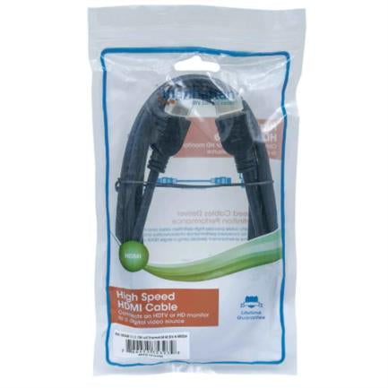 MANHATTAN - Cable Manhattan HDMI Alta Velocidad con Ethernet Blindado 2m Color Negro