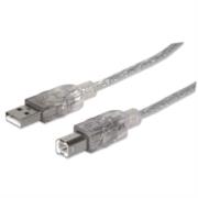 MANHATTAN - Cable Manhattan USB-B Alta Velocidad 2.0 5m Color Plata