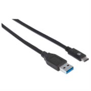 MANHATTAN - Cable Manhattan USB A-C 3.2 Súper Velocidad 1m Color Negro