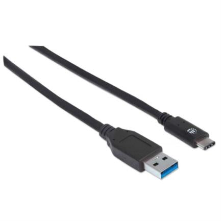 MANHATTAN - Cable Manhattan USB A-C 3.2 Súper Velocidad 1m Color Negro