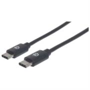 MANHATTAN - Cable Manhattan USB-C 2.0 Alta Velocidad 50cm Color Negro
