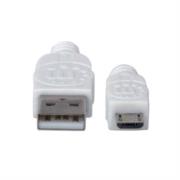 MANHATTAN - Cable Manhattan USB-A Micro USB-B 2.0 Alta Velocidad 1m Color Blanco