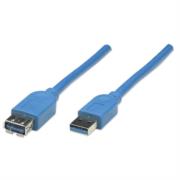 MANHATTAN - Cable Manhattan Extensión USB-A 3.0 Súper Velocidad 2m Color Azul