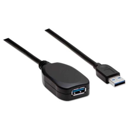 MANHATTAN - Cable Manhattan Extensión Activa USB-A 3.0 Súper Velocidad 5m Color Negro
