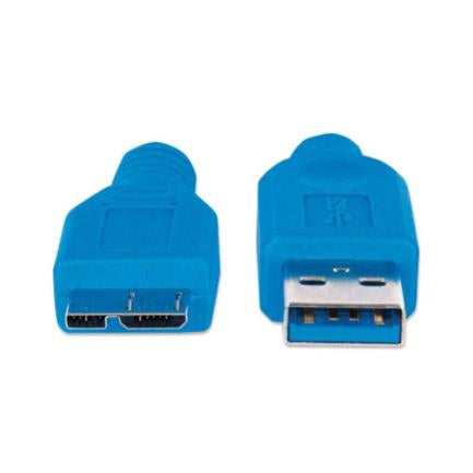 MANHATTAN - Cable Manhattan USB Micro-B Súper Velocidad 3.2 Gen1 2m Color Azul