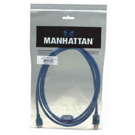 MANHATTAN - Cable Manhattan USB Micro-B Súper Velocidad 3.2 Gen1 2m Color Azul