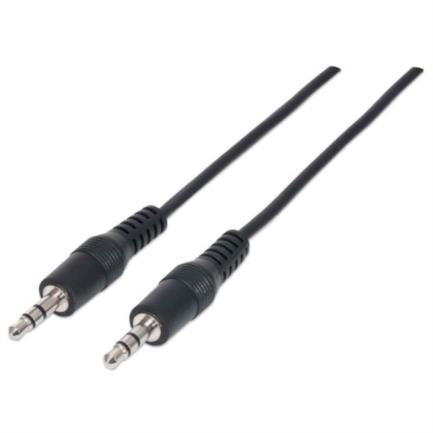 MANHATTAN - Cable Manhattan Audio Estéreo 3.5mm M-M 1.8m Color Negro