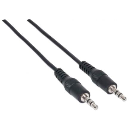 MANHATTAN - Cable Manhattan Audio Estéreo 3.5mm M-M 1.8m Color Negro