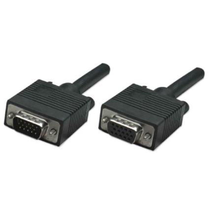 MANHATTAN - Cable Manhattan Extensión para Monitor SVGA HD15 M-H 1.8m Color Negro