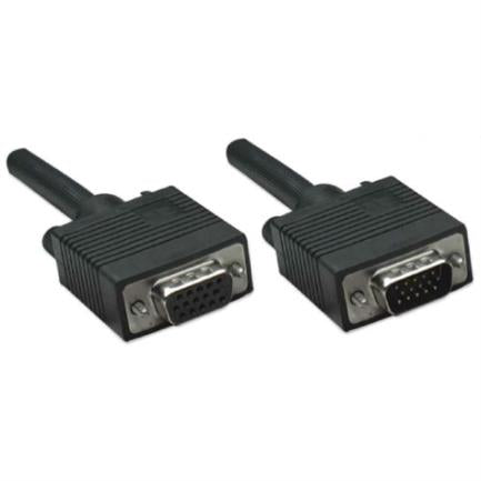 MANHATTAN - Cable Manhattan Extensión para Monitor SVGA HD15 M-H 1.8m Color Negro