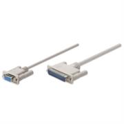 MANHATTAN - Cable Manhattan Null Modem DB9H-DB25M 1.8m Color Blanco