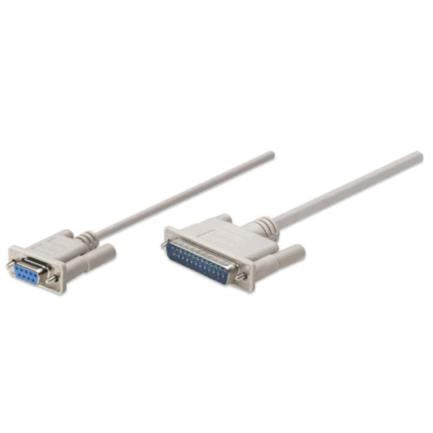 MANHATTAN - Cable Manhattan Null Modem DB9H-DB25M 1.8m Color Blanco