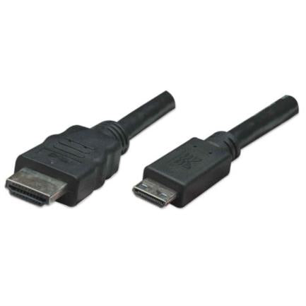 MANHATTAN - Cable Manhattan Mini HDMI-M a HDMI M Alta Velocidad 1.8m Color Negro