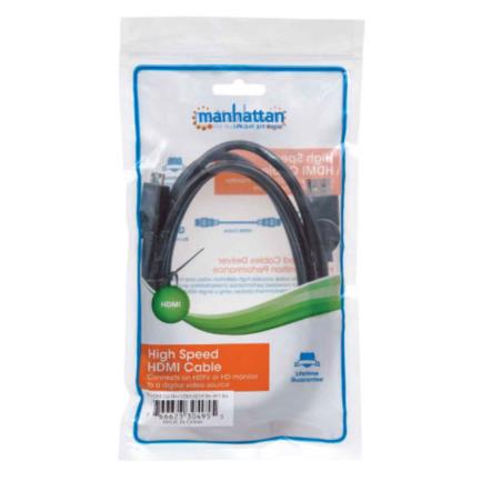 MANHATTAN - Cable Manhattan Mini HDMI-M a HDMI M Alta Velocidad 1.8m Color Negro