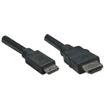 MANHATTAN - Cable Manhattan Mini HDMI-M a HDMI M Alta Velocidad 1.8m Color Negro