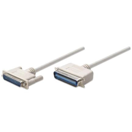 MANHATTAN - Cable Manhattan para Impresora DB25-M Cen36-M 1.8m Color Blanco