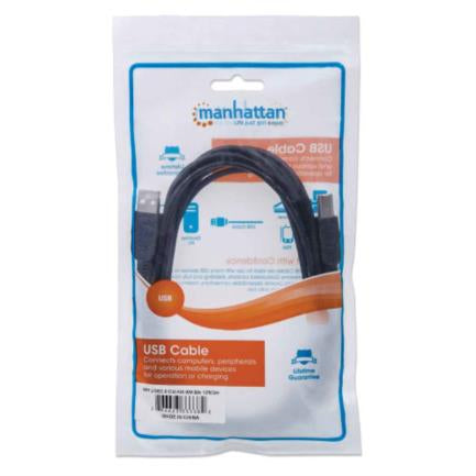 MANHATTAN - Cable Manhattan USB 2.0 A-B Alta Velocidad 5m Color Negro
