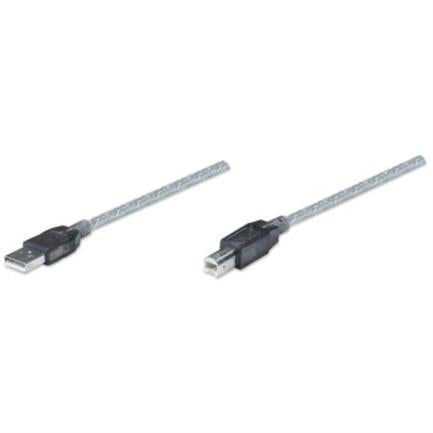 MANHATTAN - Cable Manhattan Extensión Activa USB Alta Velocidad A-B 11m Color Plata