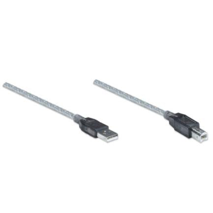 MANHATTAN - Cable Manhattan Extensión Activa USB Alta Velocidad A-B 11m Color Plata