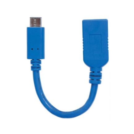MANHATTAN - Cable Manhattan USB 3.2 Gen1 C-A Súper Velocidad 15cm Color Azul