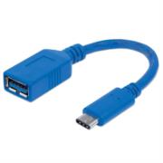 MANHATTAN - Cable Manhattan USB 3.2 Gen1 C-A Súper Velocidad 15cm Color Azul