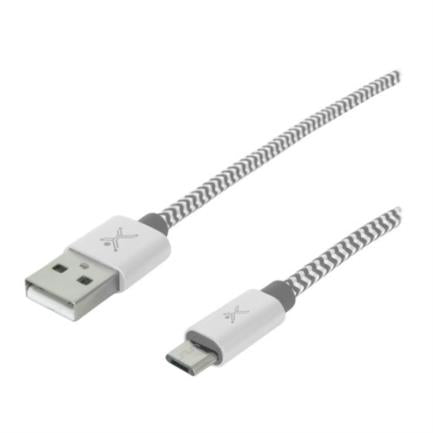 PERFECT CHOICE - Cable USB Perfect Choice Tipo A a Micro Trenzado 1m Color Gris