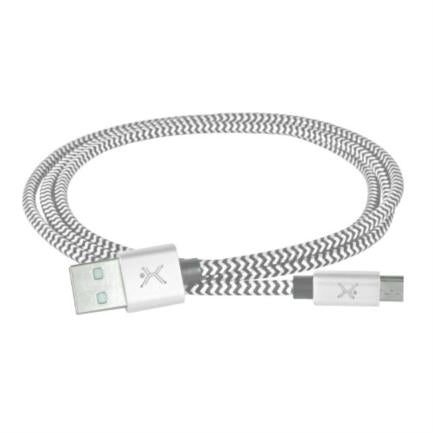 PERFECT CHOICE - Cable USB Perfect Choice Tipo A a Micro Trenzado 1m Color Gris